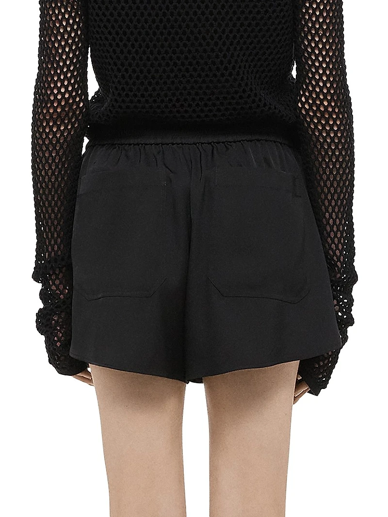 Logo Patch Boxer-Style Shorts