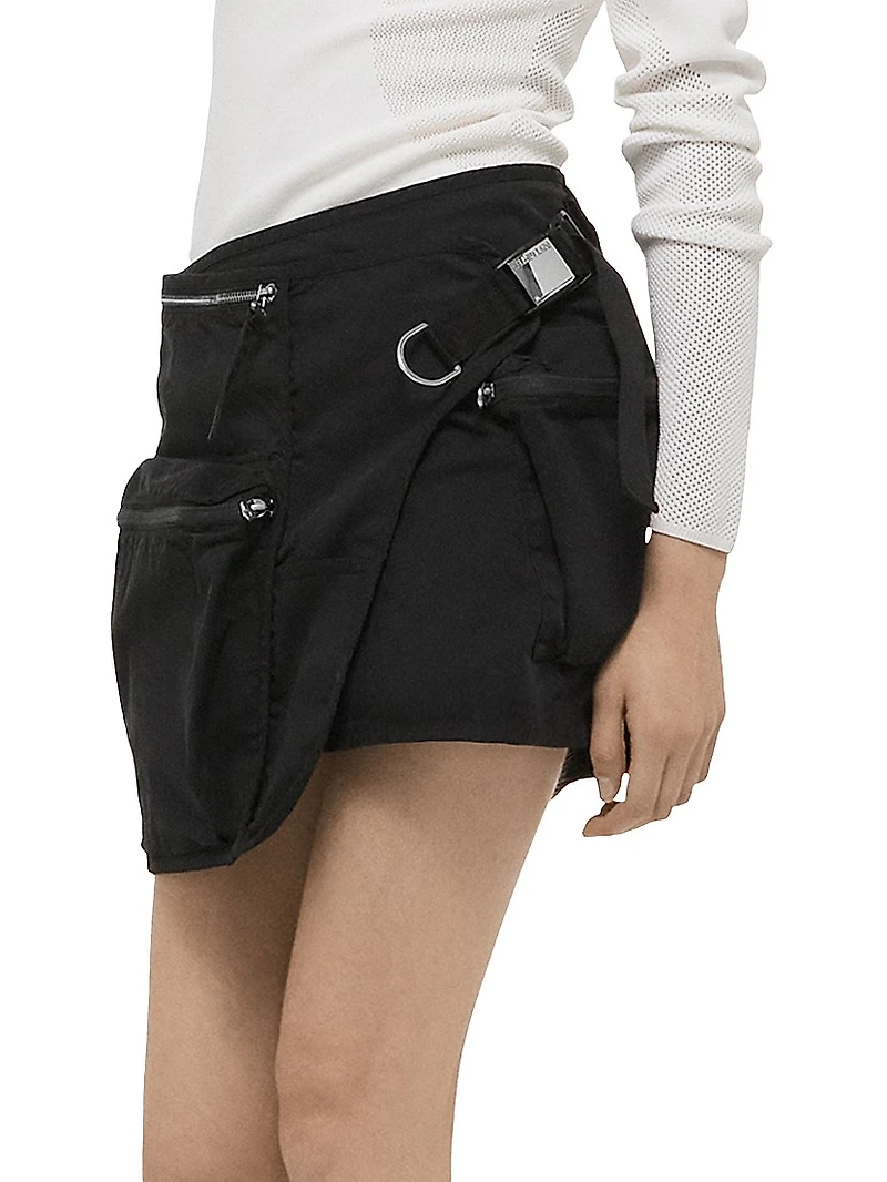 Field Stretch Cotton Utilitarian-Style Miniskirt