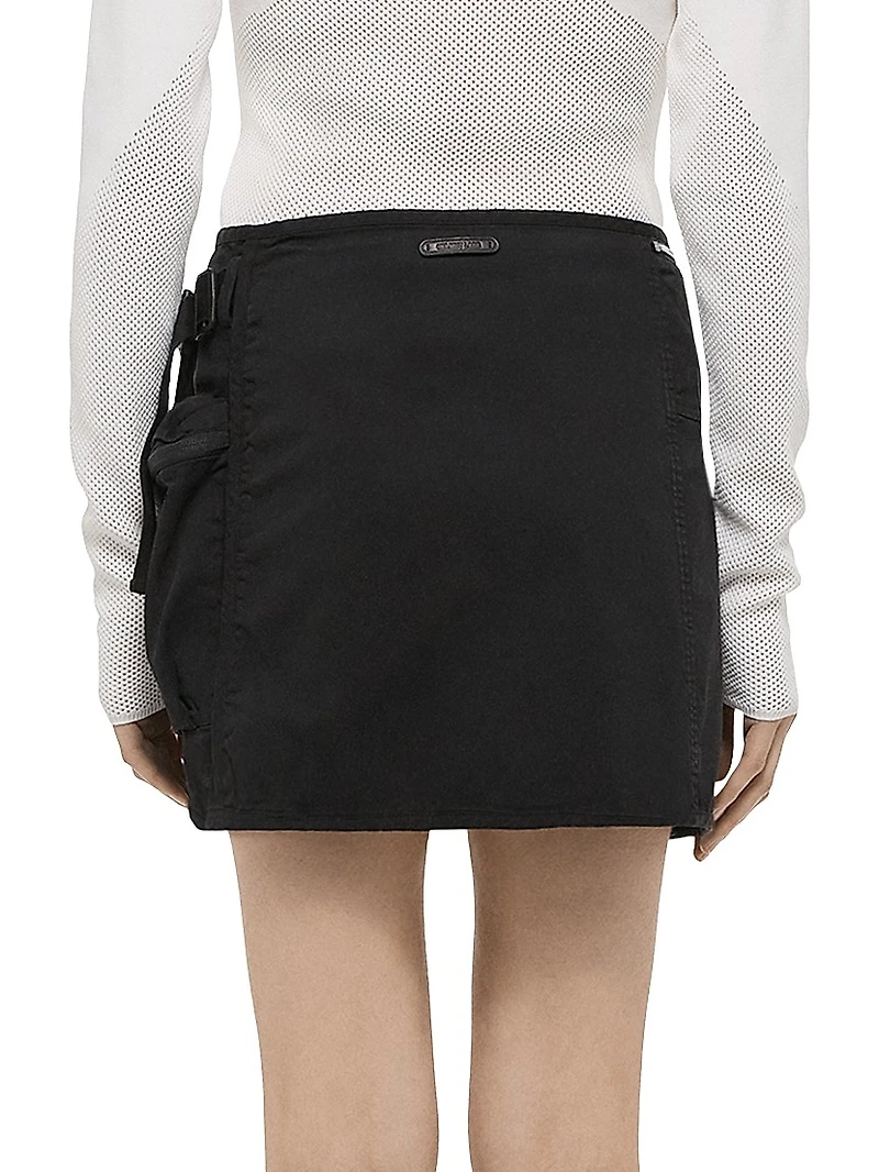 Field Stretch Cotton Utilitarian-Style Miniskirt