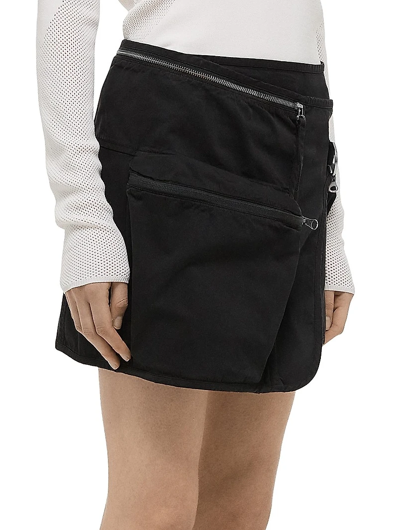 Field Stretch Cotton Utilitarian-Style Miniskirt
