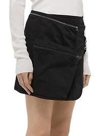 Field Stretch Cotton Utilitarian-Style Miniskirt