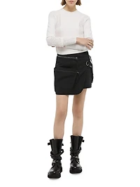 Field Stretch Cotton Utilitarian-Style Miniskirt