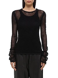 Mesh Long Sleeve Top