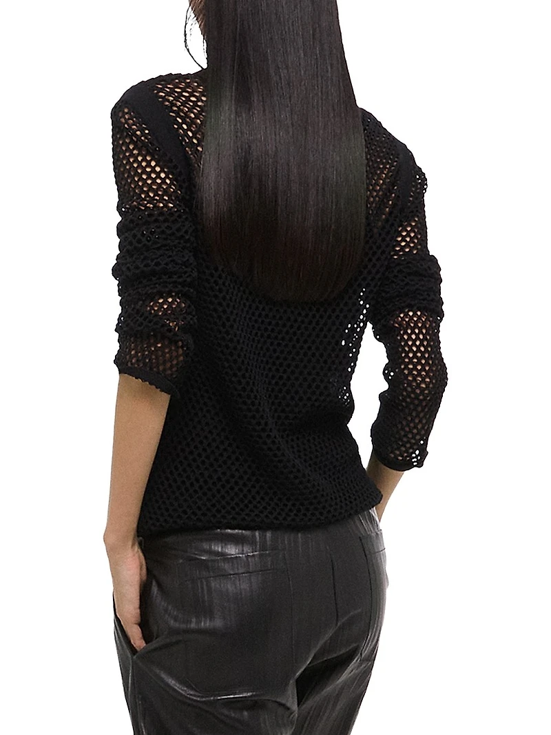 Mesh Long Sleeve Top