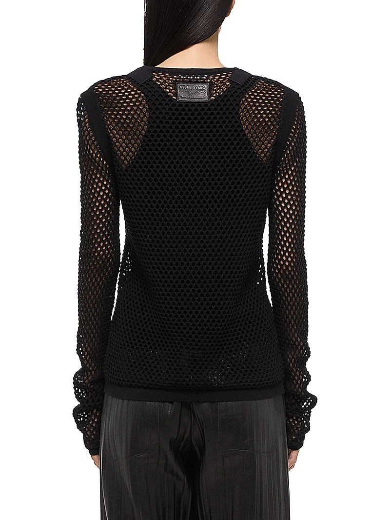 Mesh Long Sleeve Top