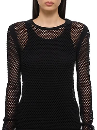 Mesh Long Sleeve Top