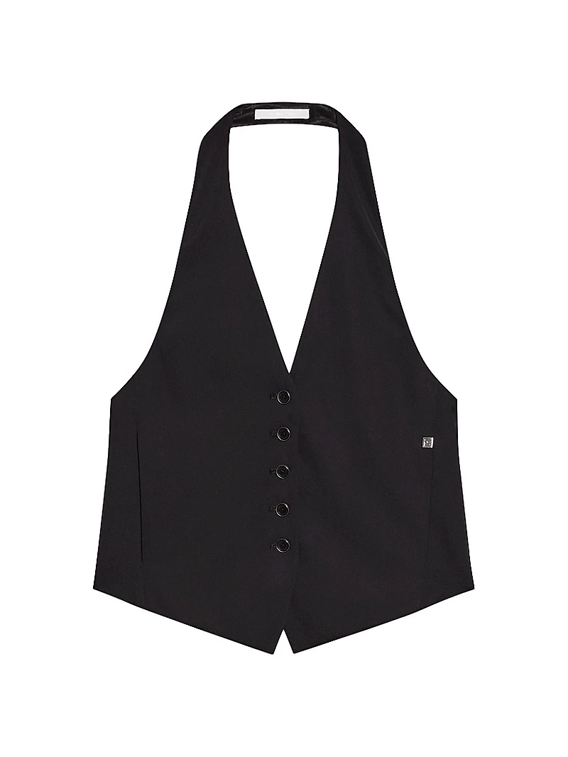 Halterneck Tie-Back Vest