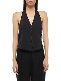 Halterneck Tie-Back Vest