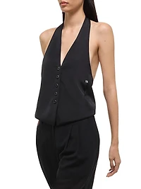 Halterneck Tie-Back Vest