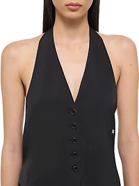 Halterneck Tie-Back Vest