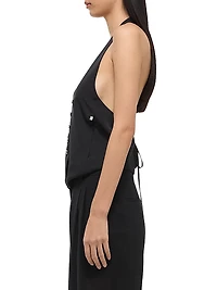 Halterneck Tie-Back Vest