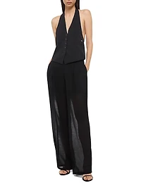 Halterneck Tie-Back Vest