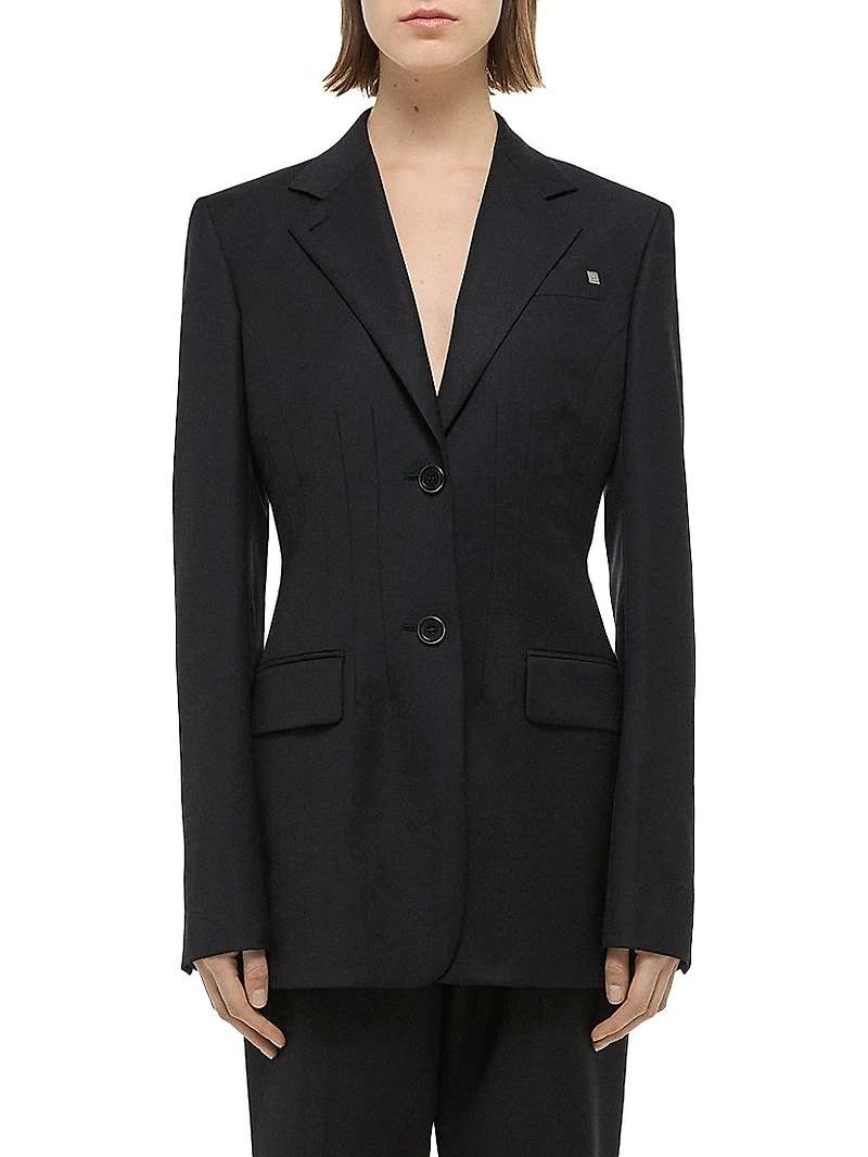 Darted Wool Blazer