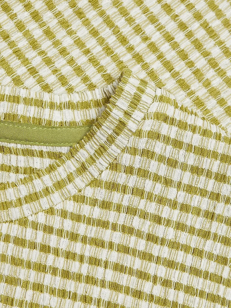 Gingham Textured Crewneck T-Shirt