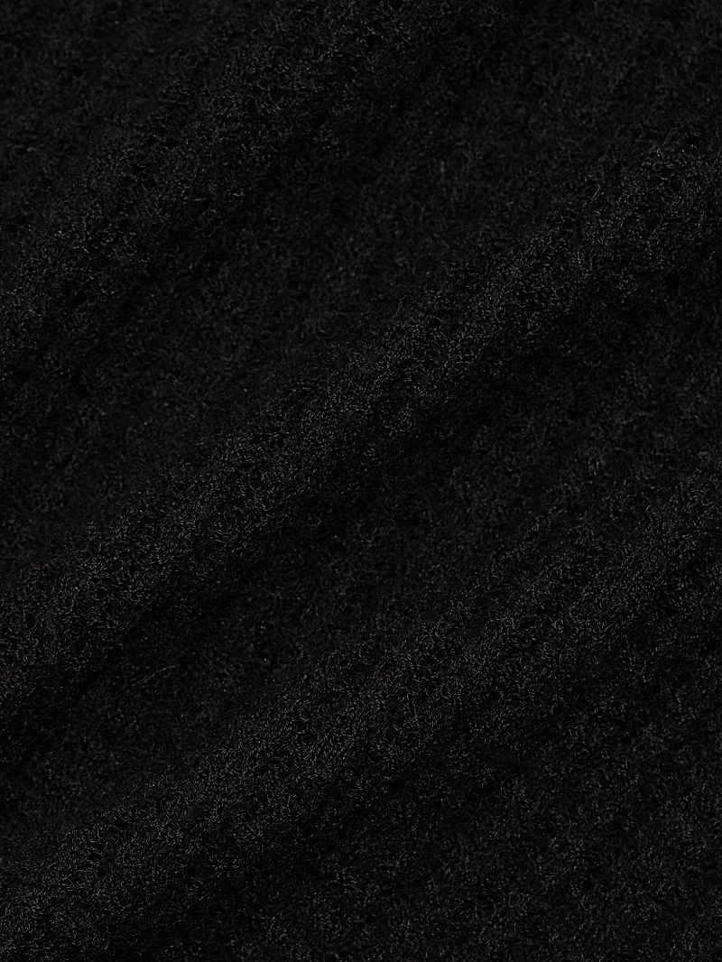 Waffle Knit Short-Sleeve Sweater