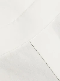 High-Rise Pull-On Linen-Blend Pants