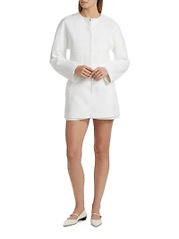 Stretch-Cotton Collarless Jacket