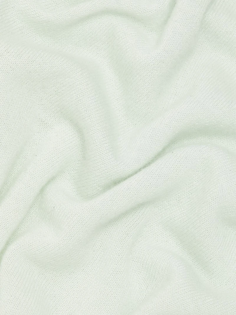 Cashmere-Silk Open Collar Polo Sweater