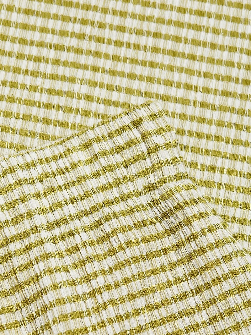 Gingham Textured Midi-Skirt