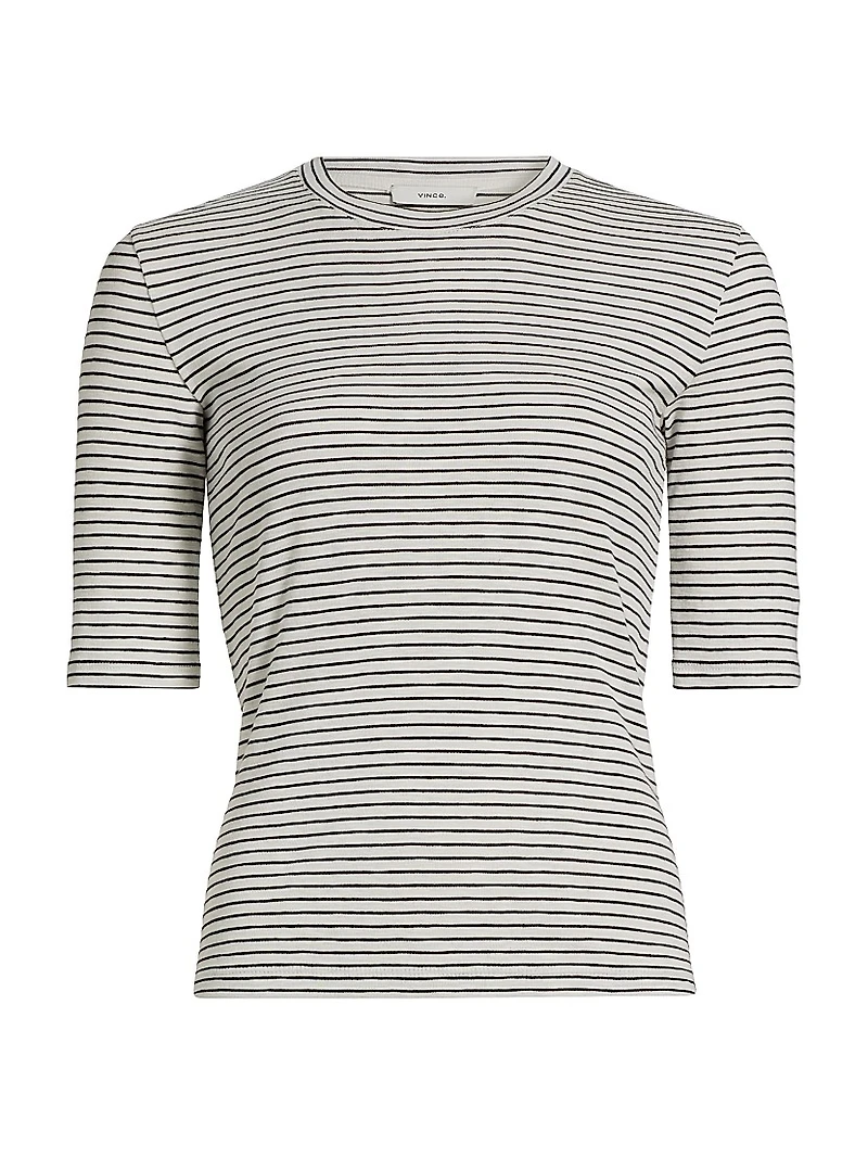 Striped Cotton-Blend Crewneck T-Shirt