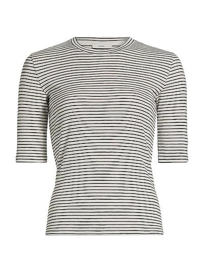Striped Cotton-Blend Crewneck T-Shirt