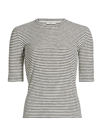 Striped Cotton-Blend Crewneck T-Shirt
