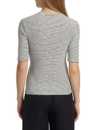 Striped Cotton-Blend Crewneck T-Shirt