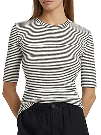 Striped Cotton-Blend Crewneck T-Shirt