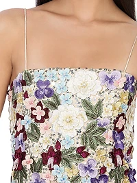 Velia Floral Embellished Minidress