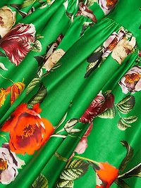 Lila Floral Stretch-Cotton Dress