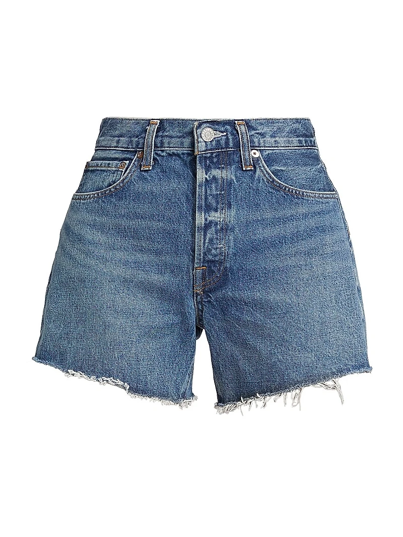 Parker Raw-Edge Denim Shorts
