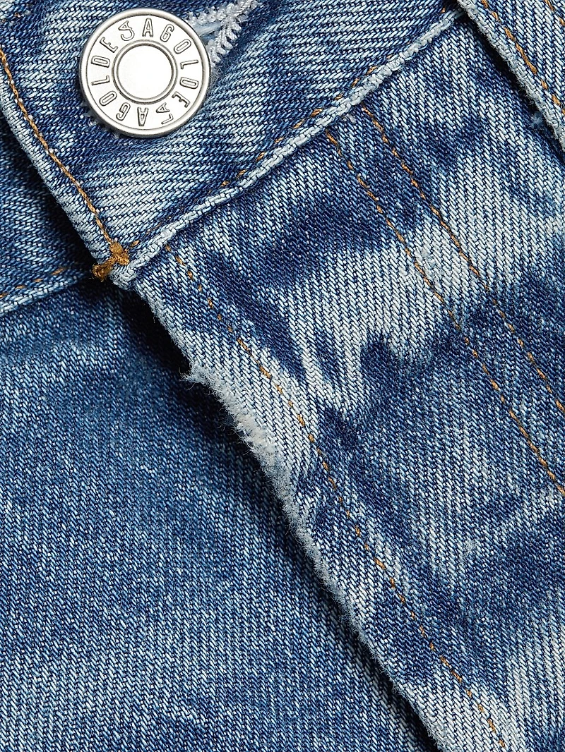 Parker Raw-Edge Denim Shorts