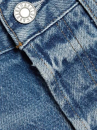 Parker Raw-Edge Denim Shorts