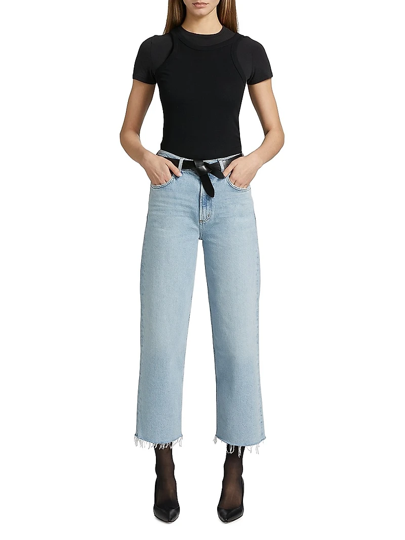 Ren Stretch Cotton High-Rise Wide-Leg Jeans