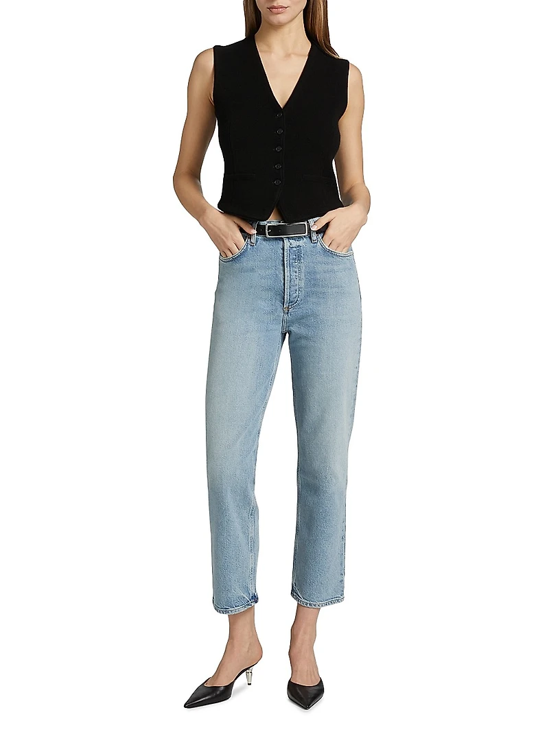 `90s Pinch Waist Stretch Crop Jeans