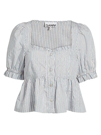 Yarn-Dyed Striped Blouse