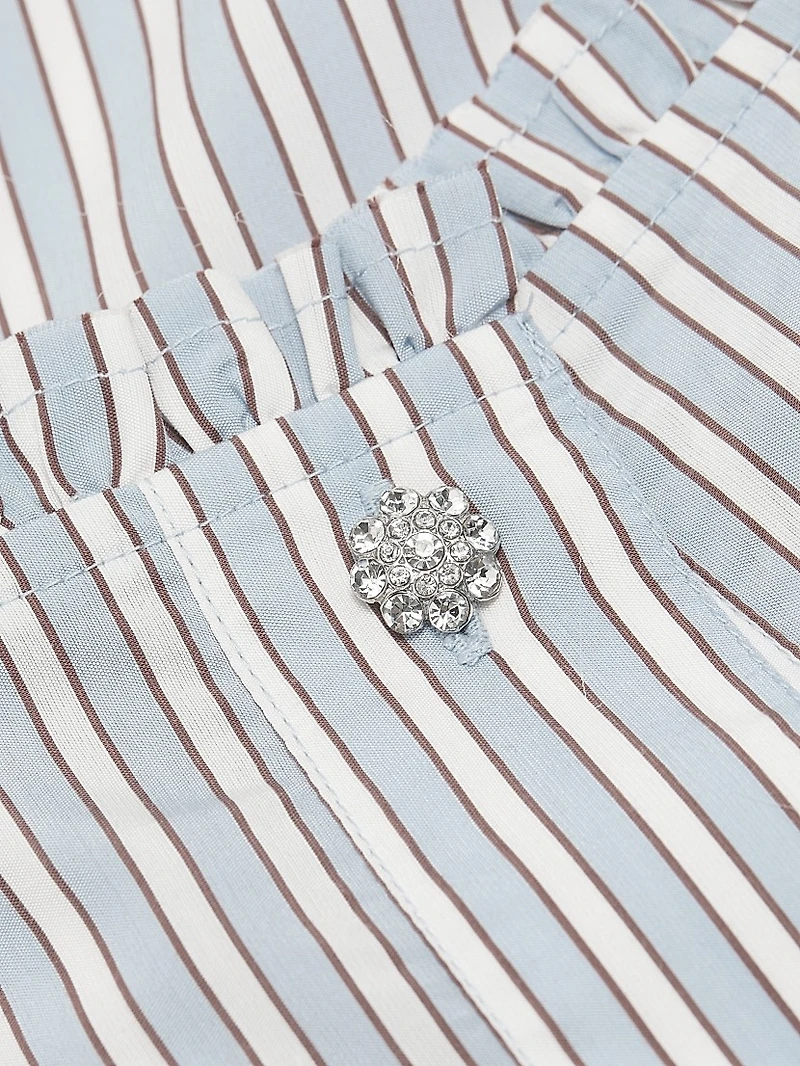 Yarn-Dyed Striped Blouse