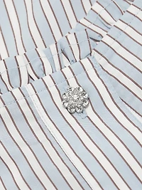 Yarn-Dyed Striped Blouse