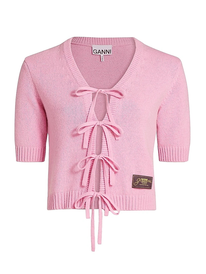 Future Wool-Blend Short-Sleeve Cardigan