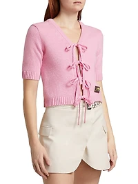 Future Wool-Blend Short-Sleeve Cardigan