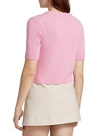 Future Wool-Blend Short-Sleeve Cardigan