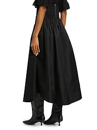 Duchesse Nylon Pocket Midi-Skirt