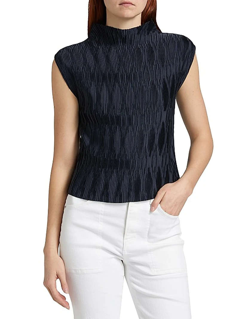 Foxe Stand Collar Top