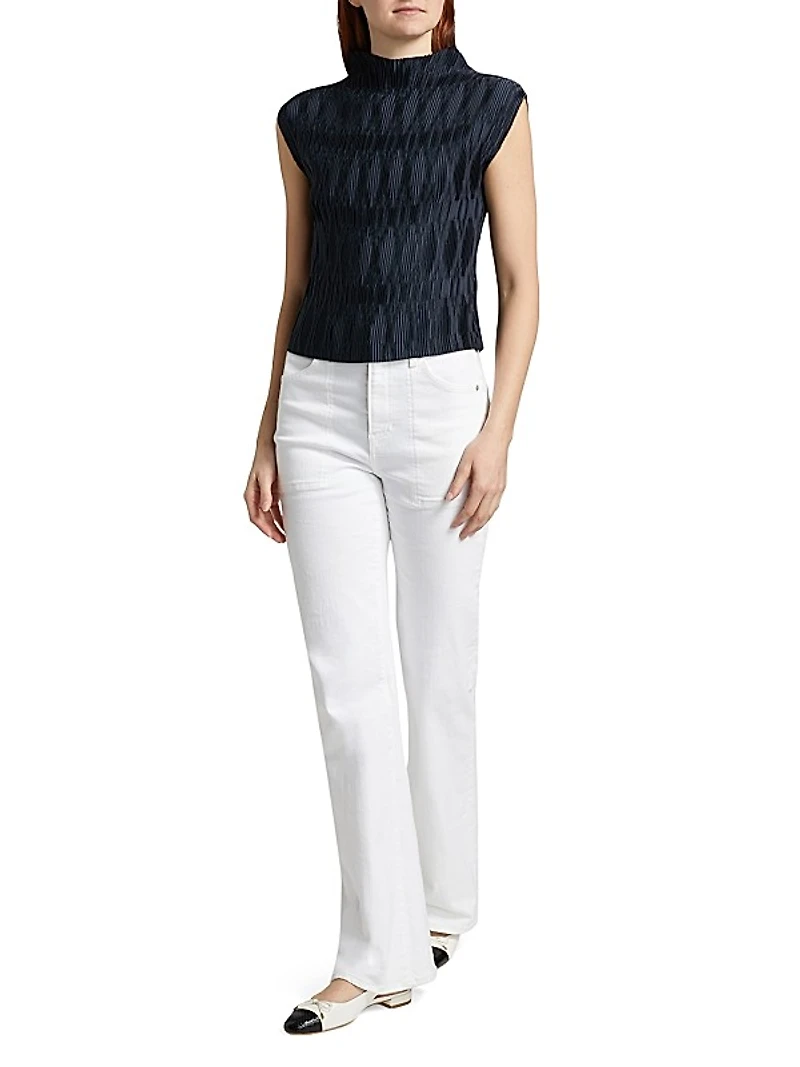 Foxe Stand Collar Top