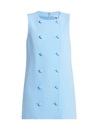 Alayah Sleeveless Double-Breasted Button-Front Minidress