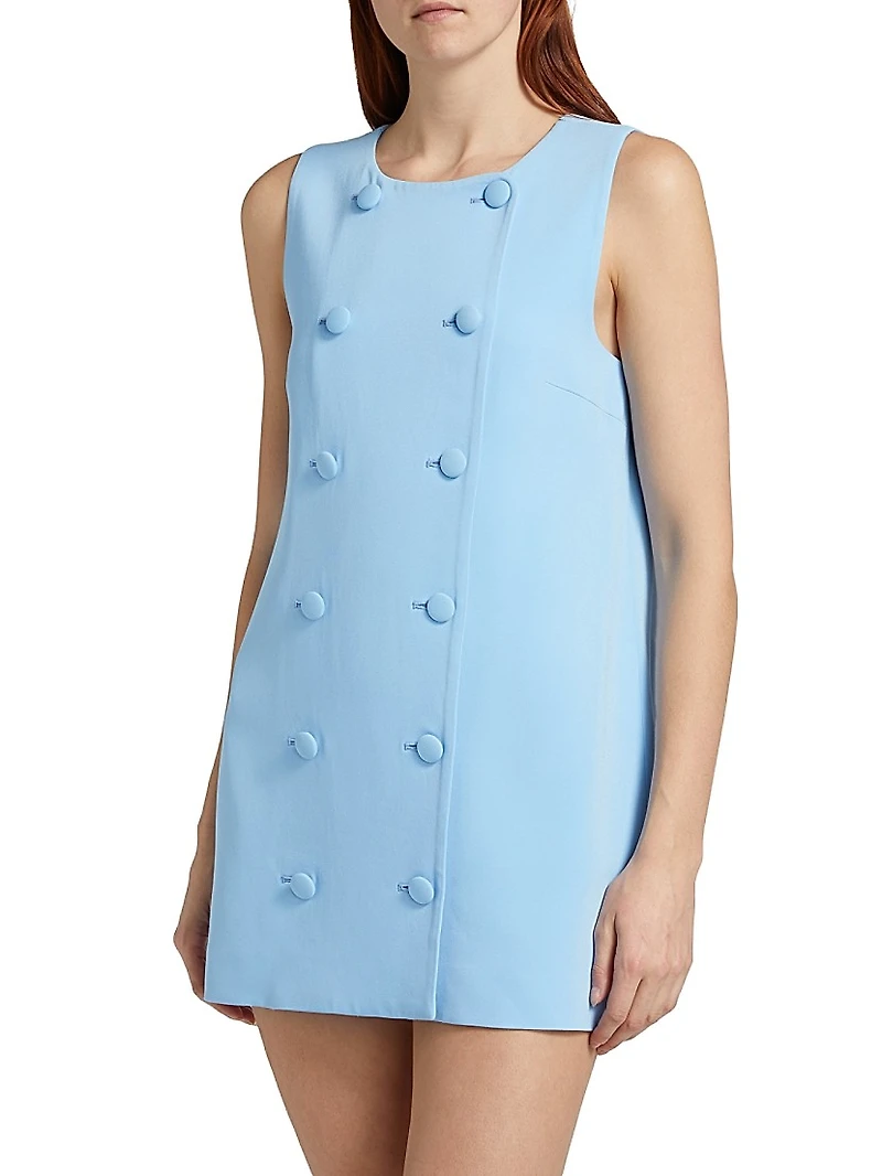 Alayah Sleeveless Double-Breasted Button-Front Minidress