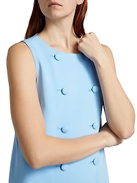 Alayah Sleeveless Double-Breasted Button-Front Minidress
