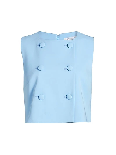 Drexley Double-Breasted Sleeveless Top