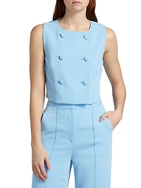 Drexley Double-Breasted Sleeveless Top