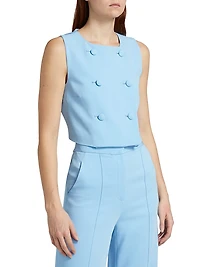 Drexley Double-Breasted Sleeveless Top